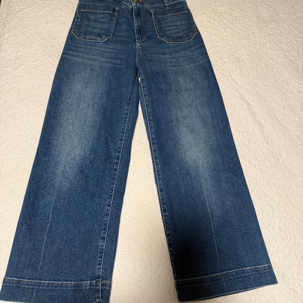 Perfect Condition- Maeve Crop Sailor Jeans from Anthropologie, Sz 26